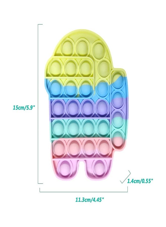 STOFFIER GARTEN Pop It Toy Pop It Fidget Toys Push Pop Sound Toy for Kids Silicone Sensory BPA Free Stress Relief Learning and Educational Toy for Kids Toddlers - Image 5